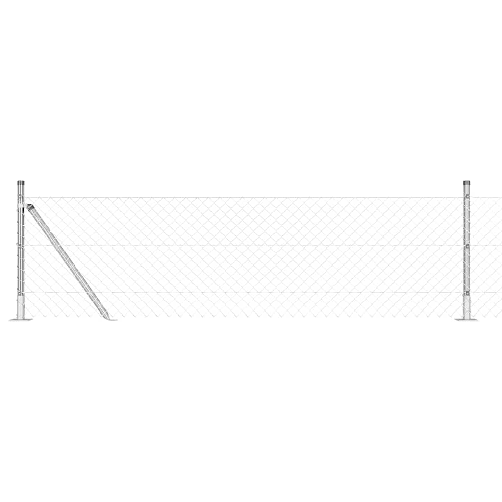 Outdoor Kettenglied-Zaun Erdfixierung 10 x 0,4 m Grün Netz