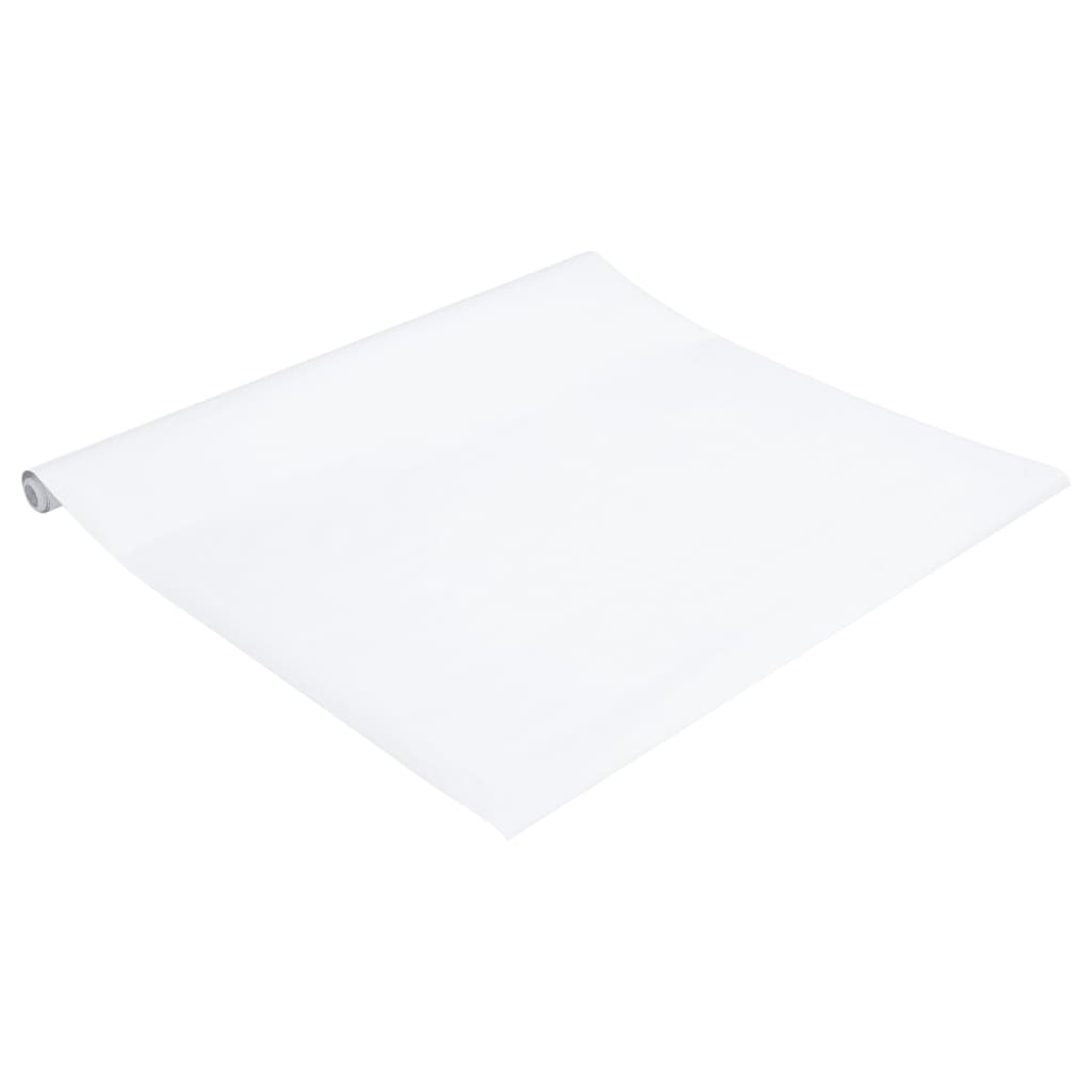 Möbelaufkleber Selbstklebend Mattweiß 90x500 cm PVC