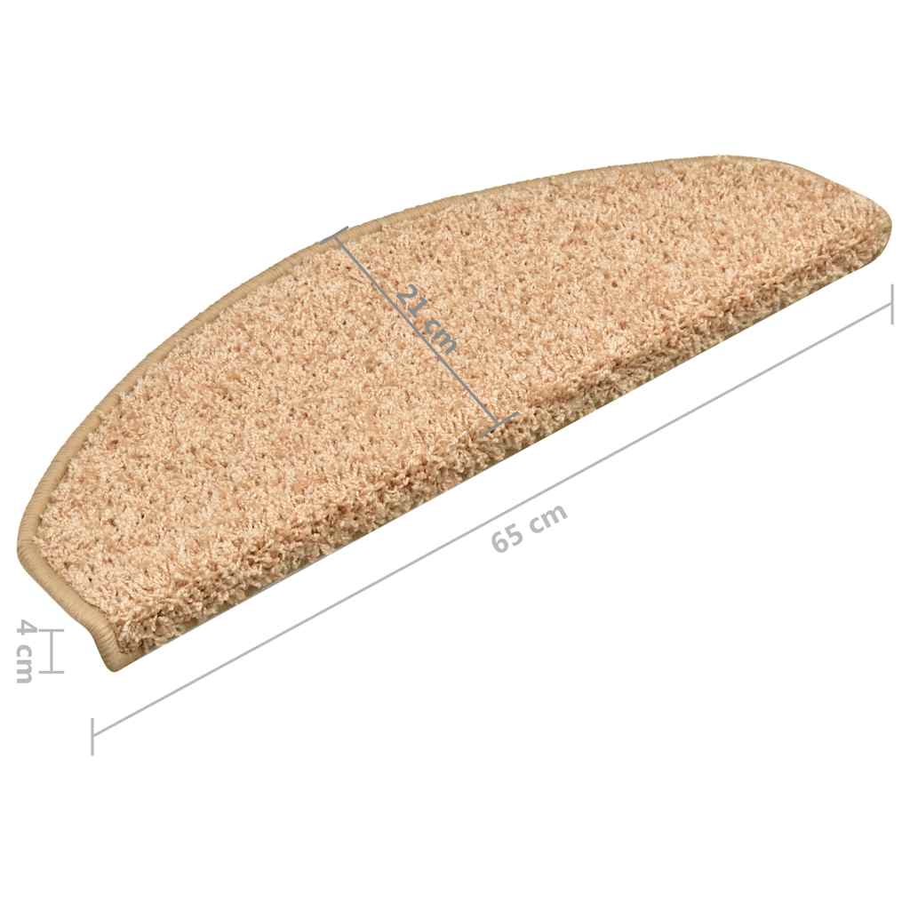 Stufenmatten 15 Stk. 56x17x3 cm Grau Halbrund