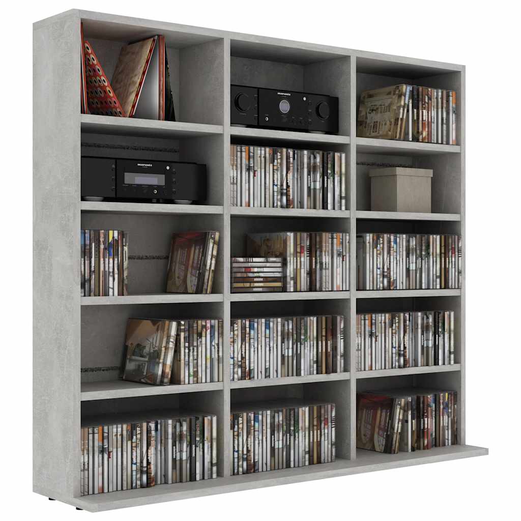 CD Regal Schwarz Eichen-Optik 101 x 23 x 177,5 cm Holzwerkstoff