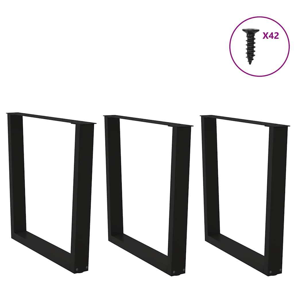 Couchtischbeine V-Form 2 Stück Schwarz 30x(30-31,3) cm Stahl