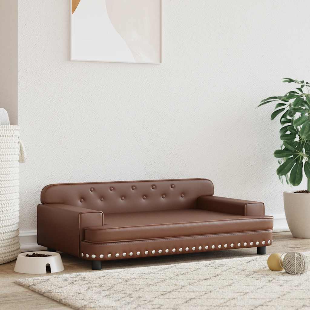 Hundebett Rosa 90x53x30 cm Samt