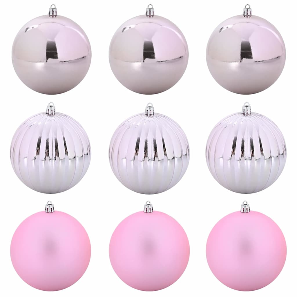 Weihnachtsbaumkugel Set XL 9 pcs Rot Kunststoff