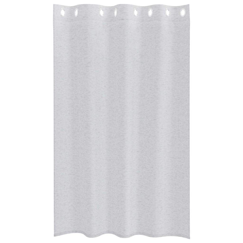Voile-Vorhang mit Vorhängen 2 pcs Weiß 140 x 140 cm Polyester