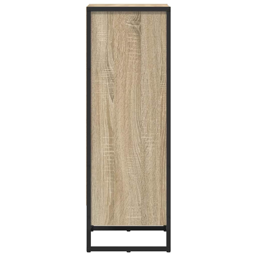 Bücherregal 2 pcs Schwarz Eichen-Optik 60 x 30 x 189,5 cm