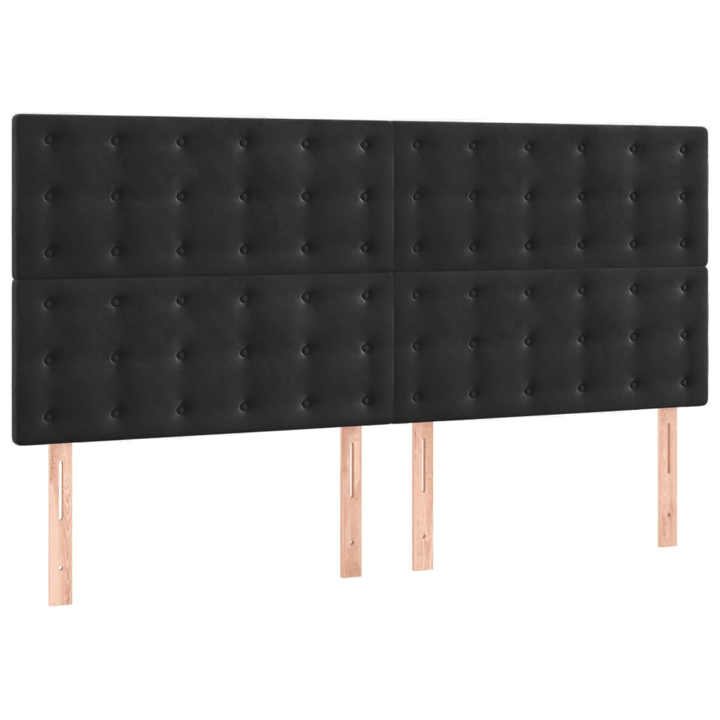 Kopfteil Hellgrau 80x5x118/128 cm Samt