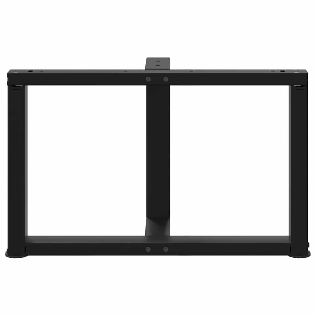 Couchtischbeine T-Form 2 Stk. Schwarz 30x25x(30-31) cm Stahl