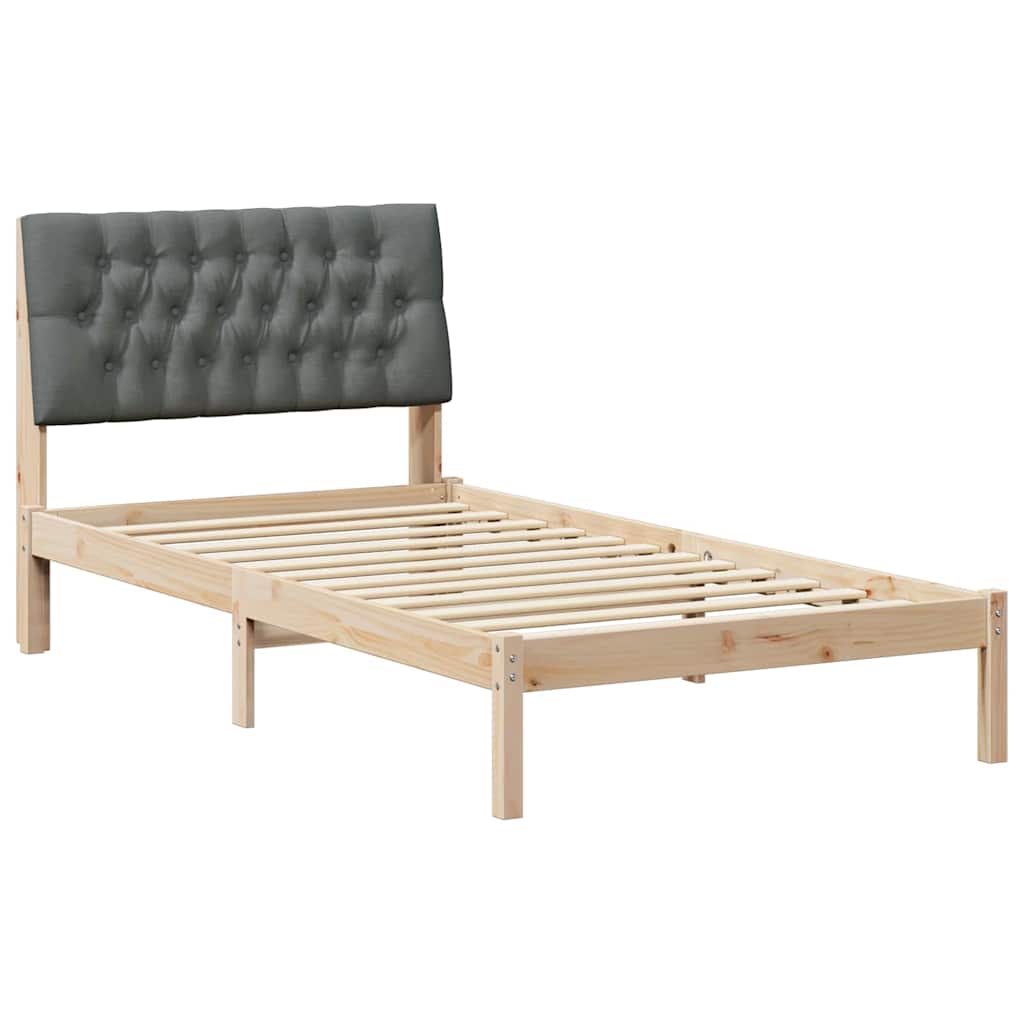 Bettgestell mit gepolstertem Kopfteil Braun 200 x 200 cm