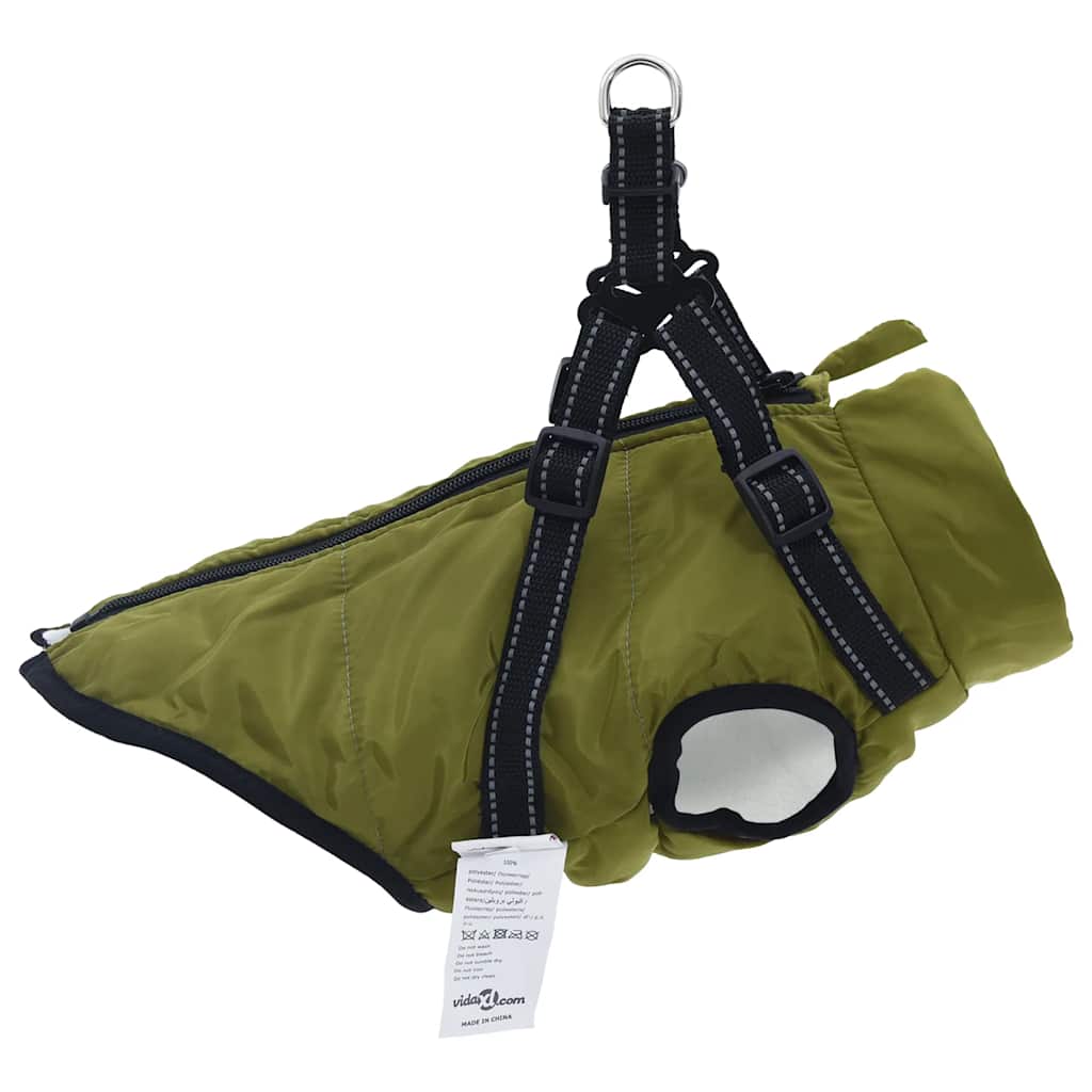 Hundemantel mit Geschirr Wasserdicht Reflektierend Lila L48