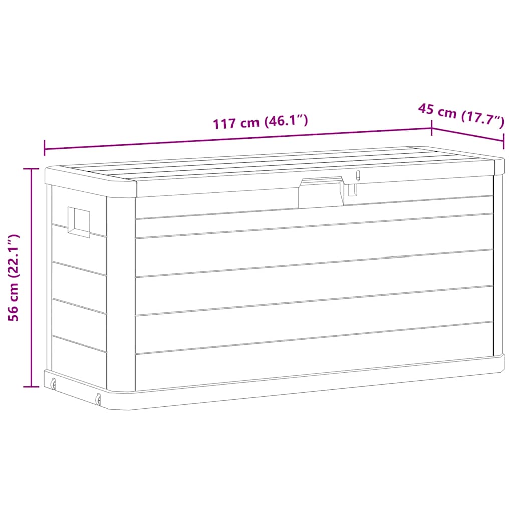 Outdoor-Kissenbox Anthrazit 77,5x44,5x53 cm Polypropylen