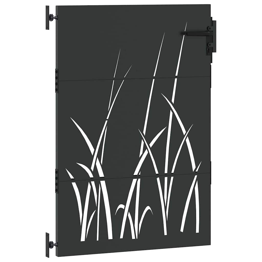 Gartentor 85x75 cm Cortenstahl Gras-Design