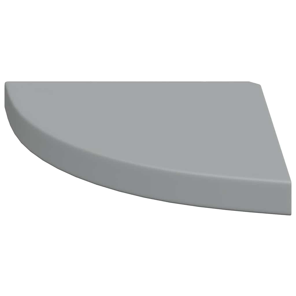 Schwebende Eckregale 2 Stk. Hochglanz-Weiß 25x25x3,8 cm MDF