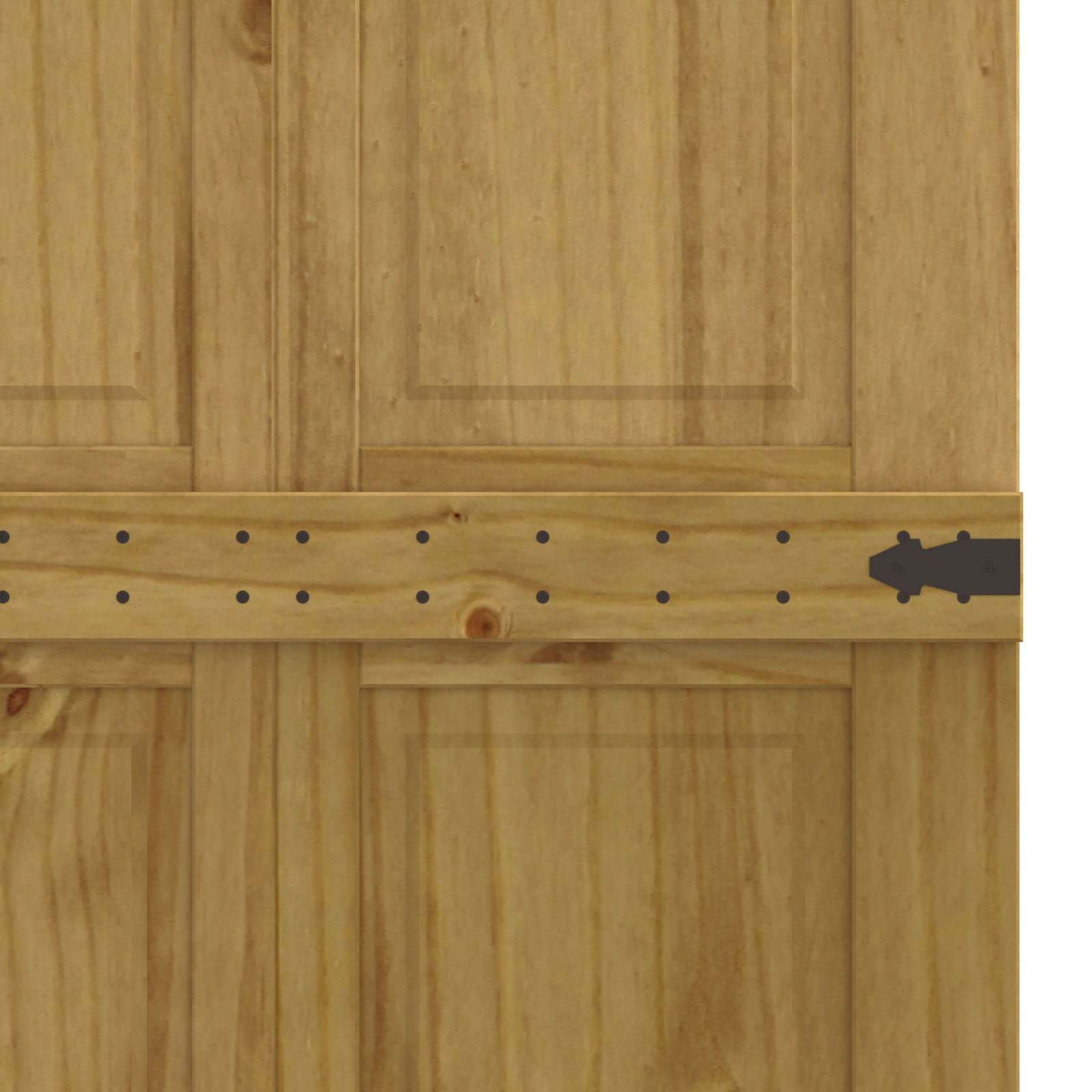 Scheunentür Corona Weiß 70 x 210 cm Massives Kiefernholz