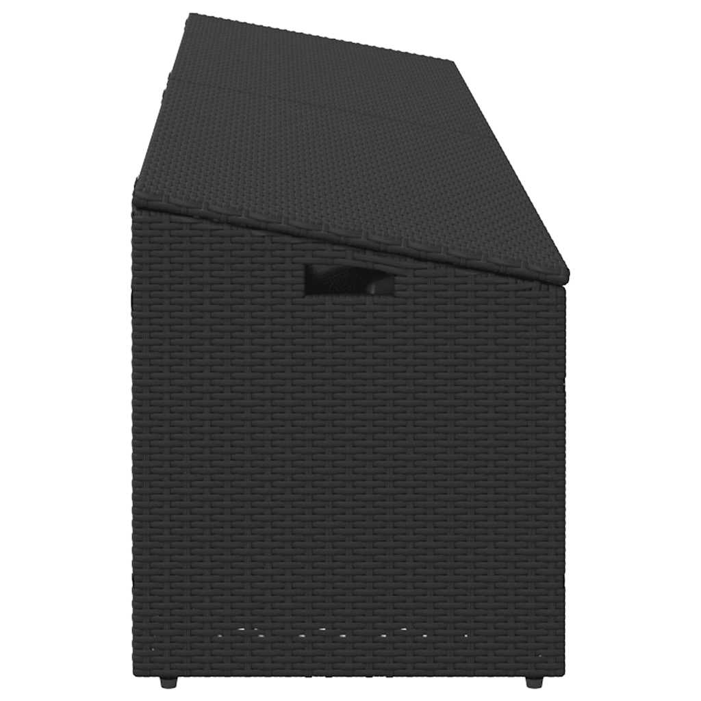 Garten-Aufbewahrungsbox Schwarz 110 x 50 x 58 cm Poly Rattan