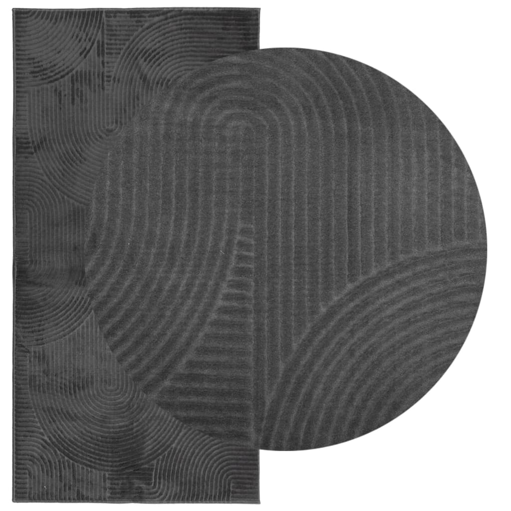 Teppich IZA Kurzflor Skandi-Stil Anthrazit 80x150 cm