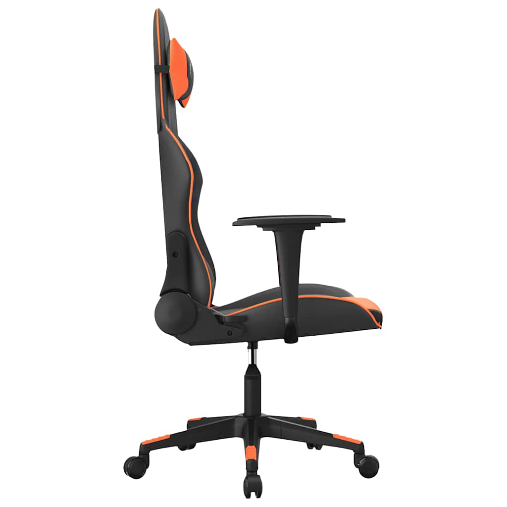 Gaming-Stuhl mit Massagefunktion Schwarz und Blau Kunstleder