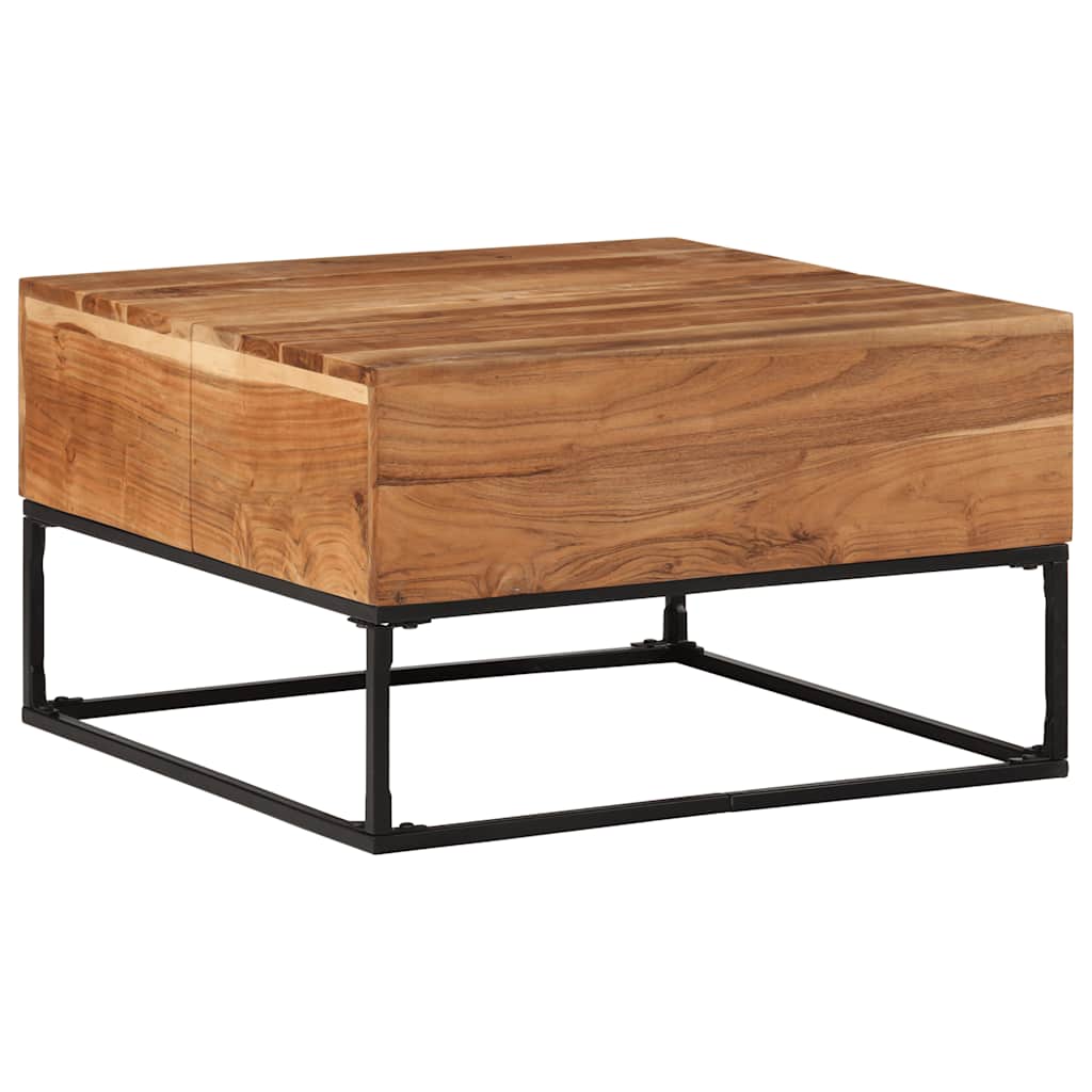 Couchtisch 68x68x41 cm Raues Mangoholz