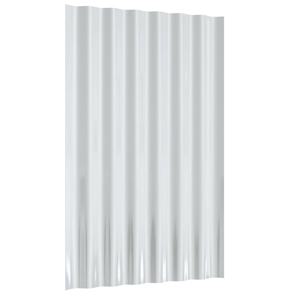 Dachpaneele 12 Stk. Verzinkter Stahl Grün 100x36 cm