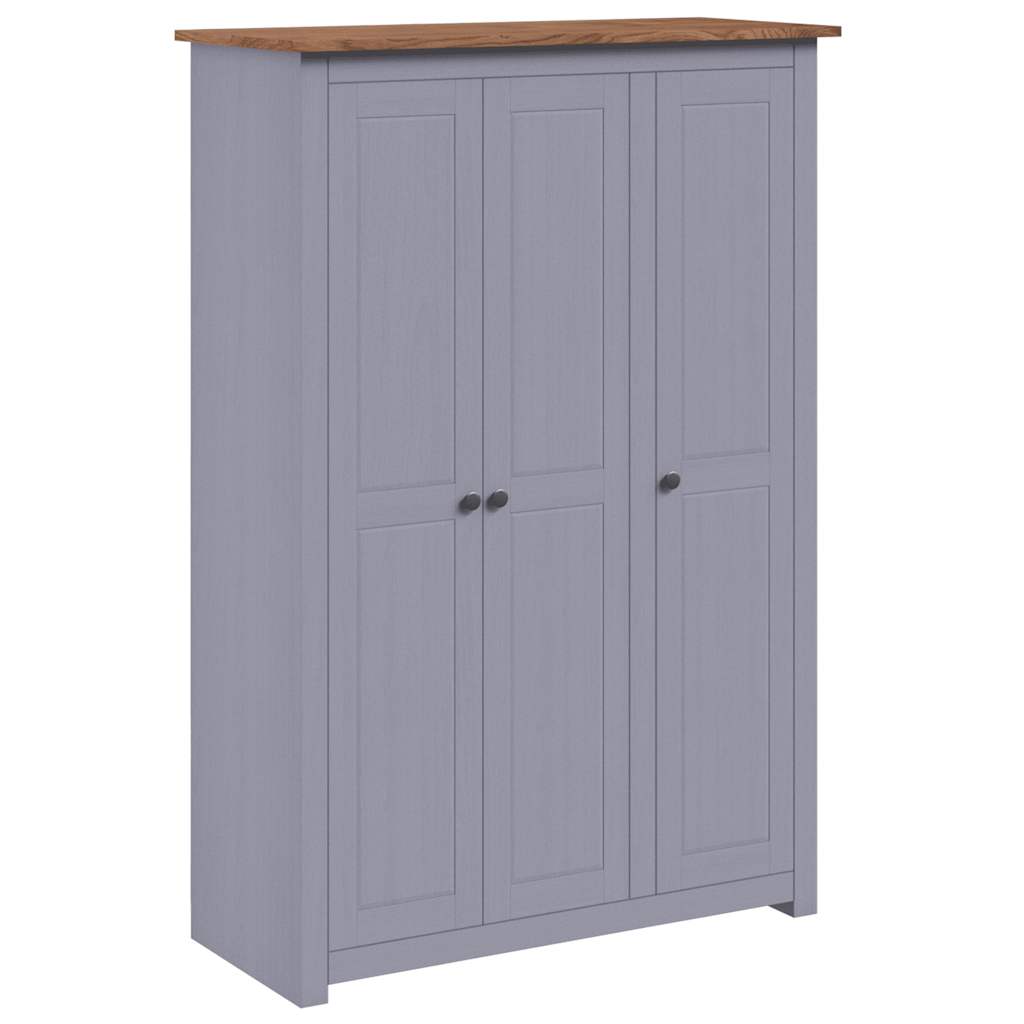 Kleiderschrank 3-Türig 118×50×171,5 cm Kiefer Panama Serie