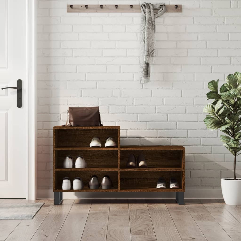 Schuhregal Weiß 102x36x60 cm Holzwerkstoff