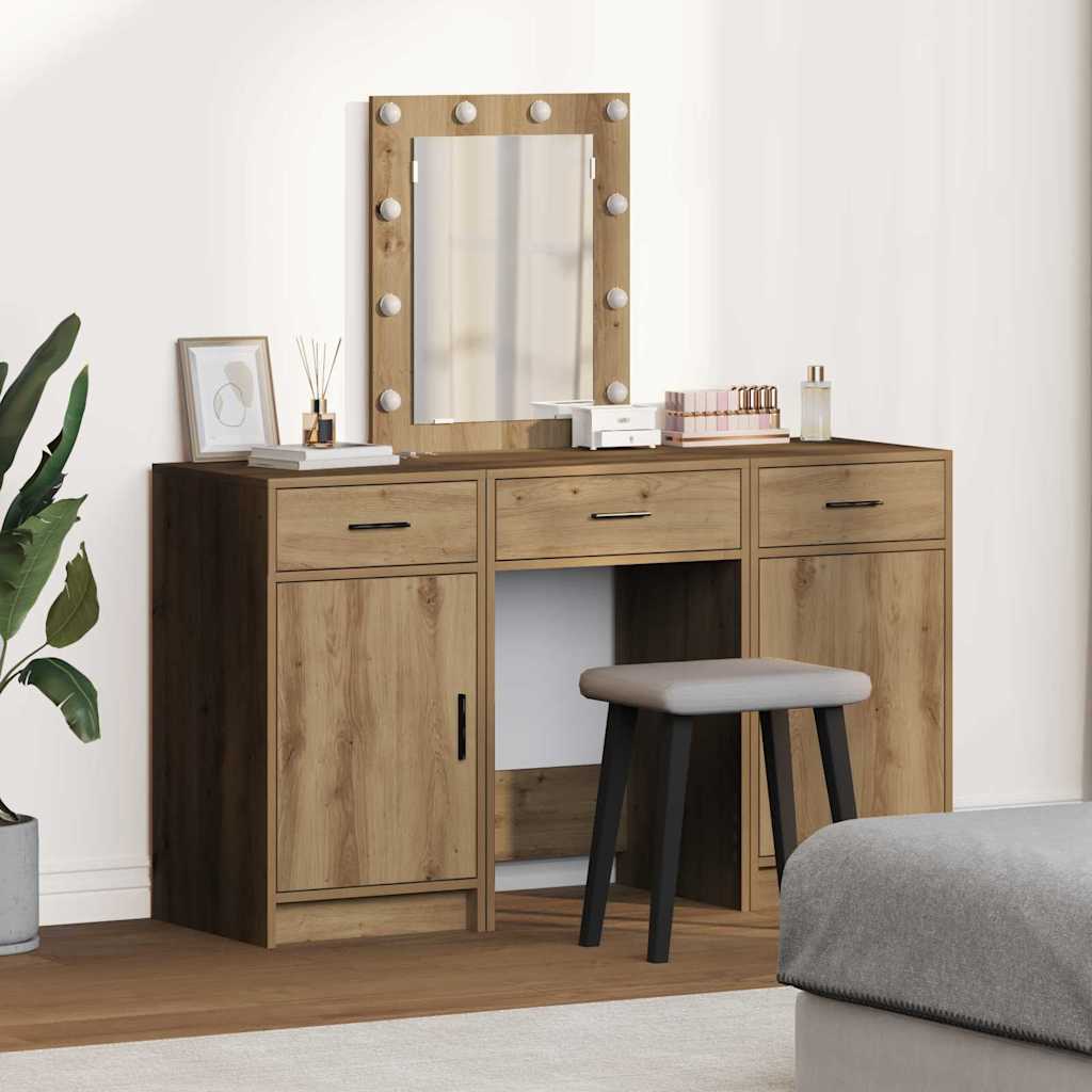 Schminktisch mit Schubladen Weiß 50 x 41 x 135 cm Holzwerkstoff