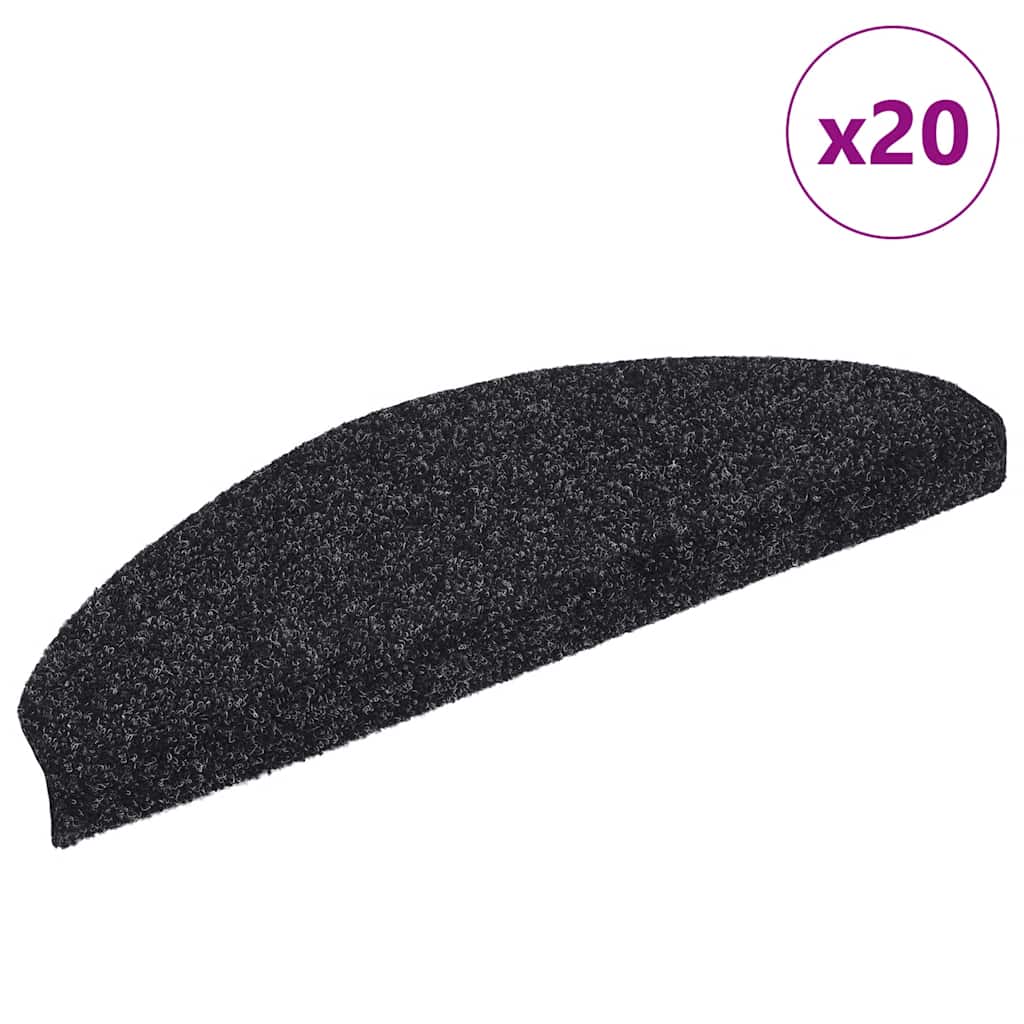 Stufenmatten Selbstklebend 15 Stk. 56x17x3 cm Hellbraun Halbrund