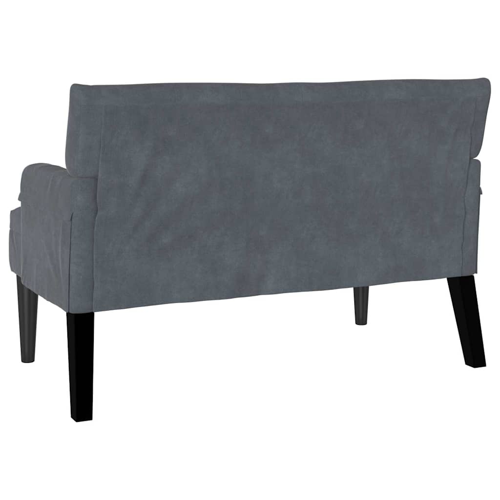 Chesterfield Bank Hellgrau 112 x 65,5 x 75 cm Samt