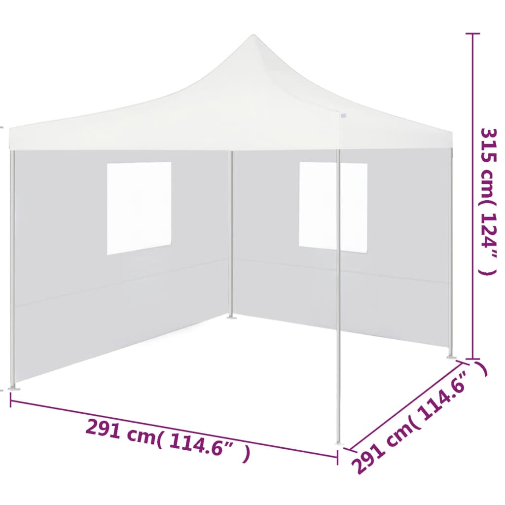 Partyzelt Faltbar Pop-Up Schwarz 292x292x315 cm