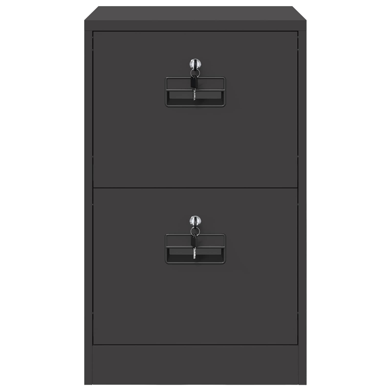 Aktenschrank 2 pcs Schwarz 44 x 50 x 139 cm Kaltgewalzter Stahl