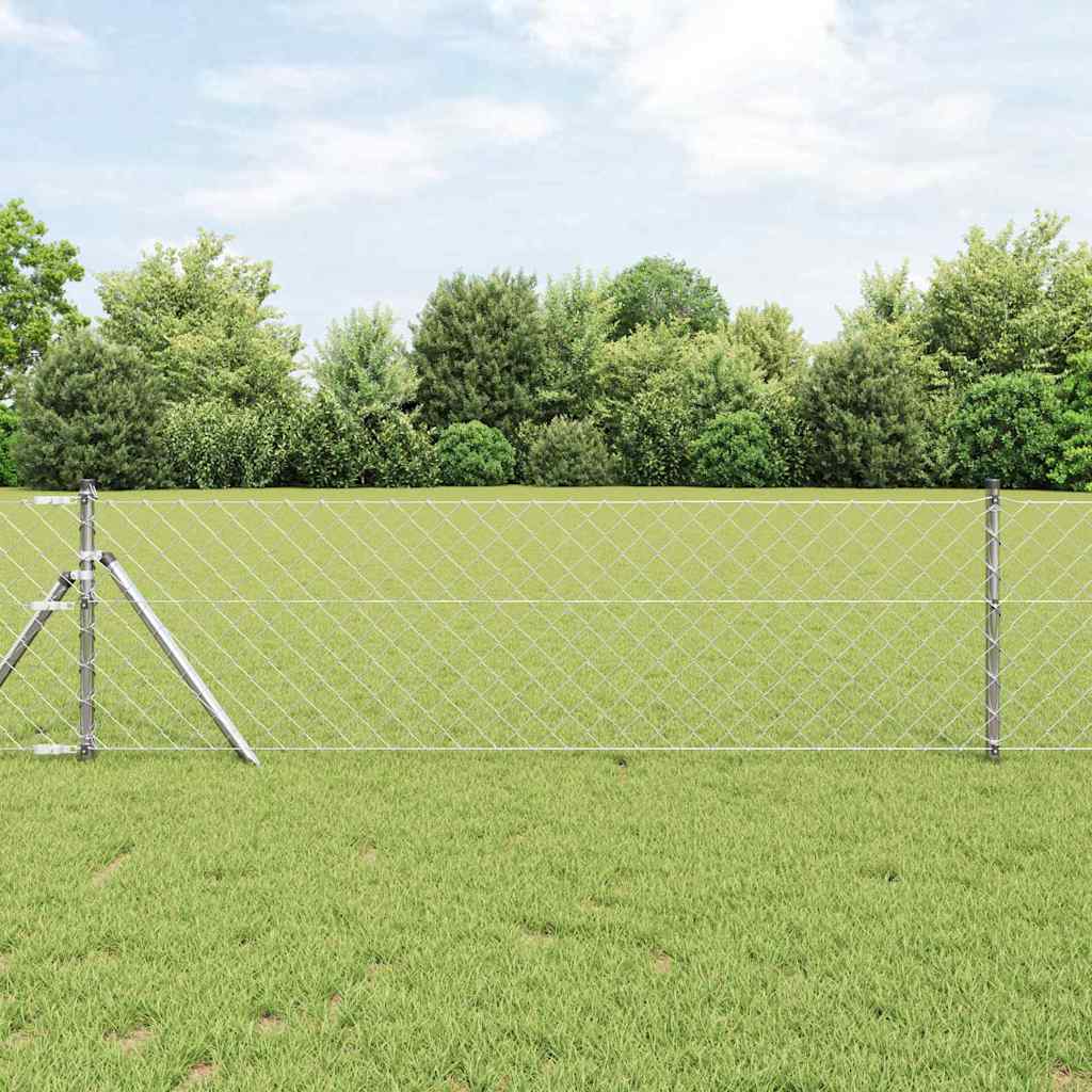 Outdoor Kettenglied-Zaun Erdfixierung 10 x 0,4 m Grün Netz