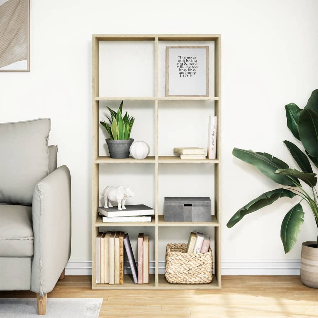 Bücherregal Weiß 137,5x29x137,5 cm Holzwerkstoff