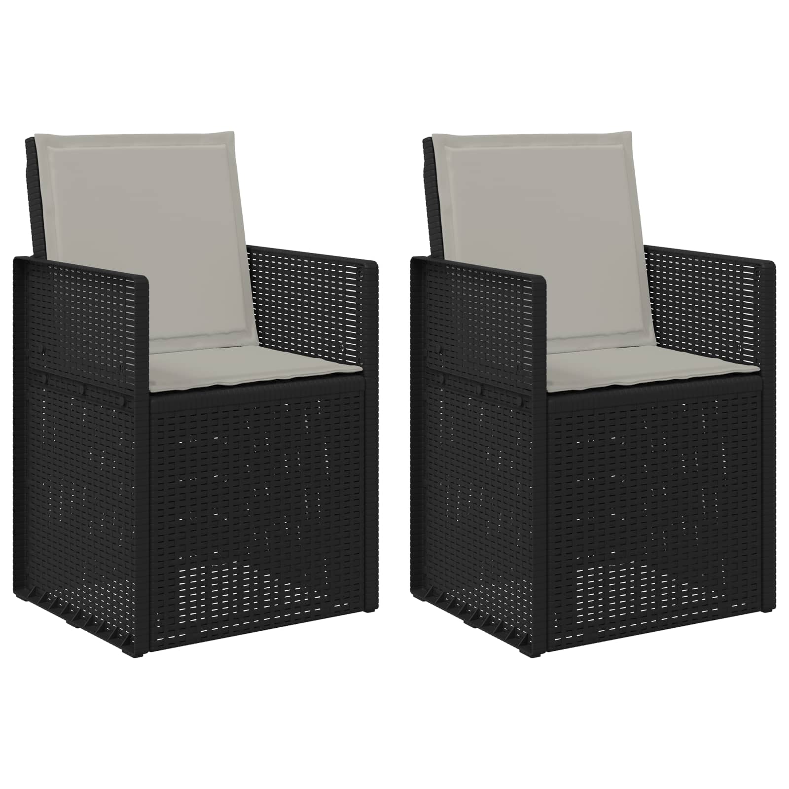 Garten Esszimmerstühle 2 pcs Weiß und Hellgrau PP