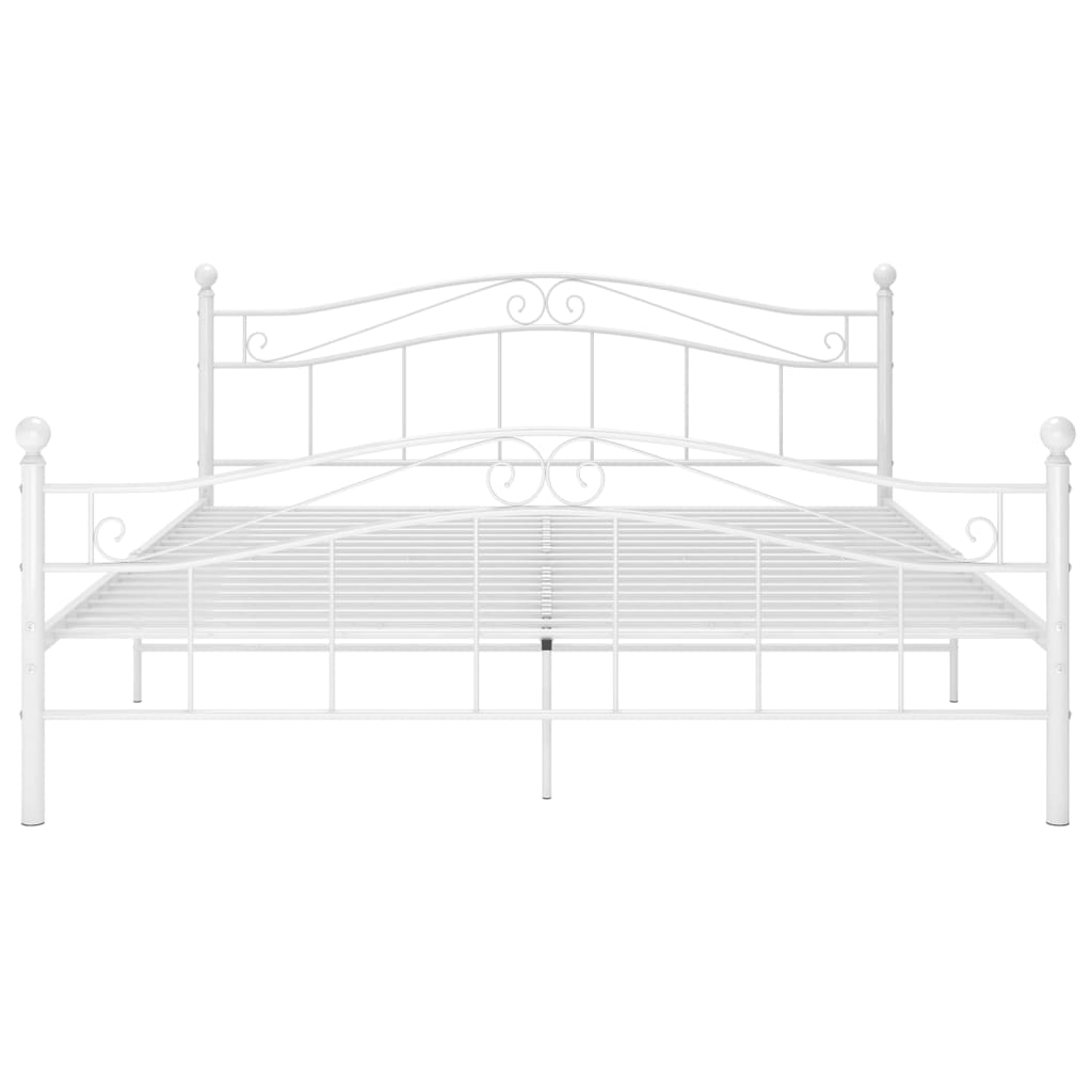 Bett Weiß Metall 120x200 cm