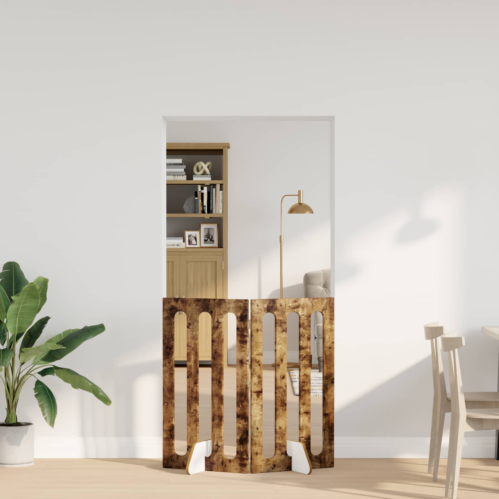 Faltbarer Haustierzaun 2 pcs Weiß 100,5 x 38 x 70 cm