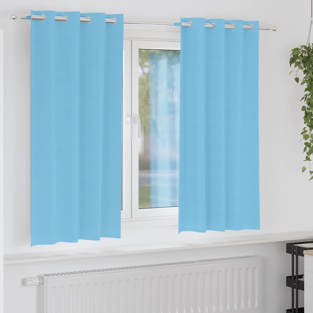 Verdunkelungs-Vorhänge mit Ringen 2 pcs Beige 140 x 140 cm