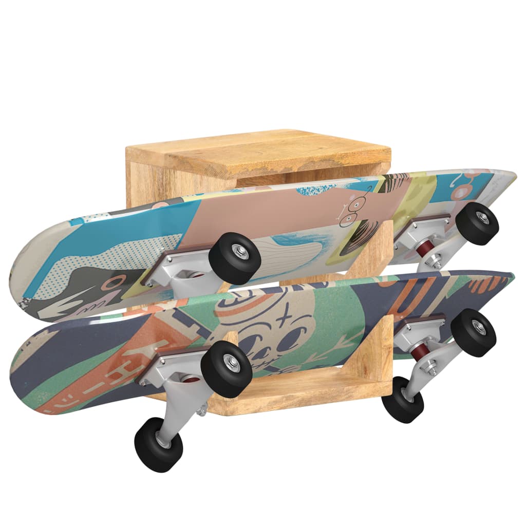 Skateboard Wandhalter 25x20x30 cm Recyceltes Massivholz