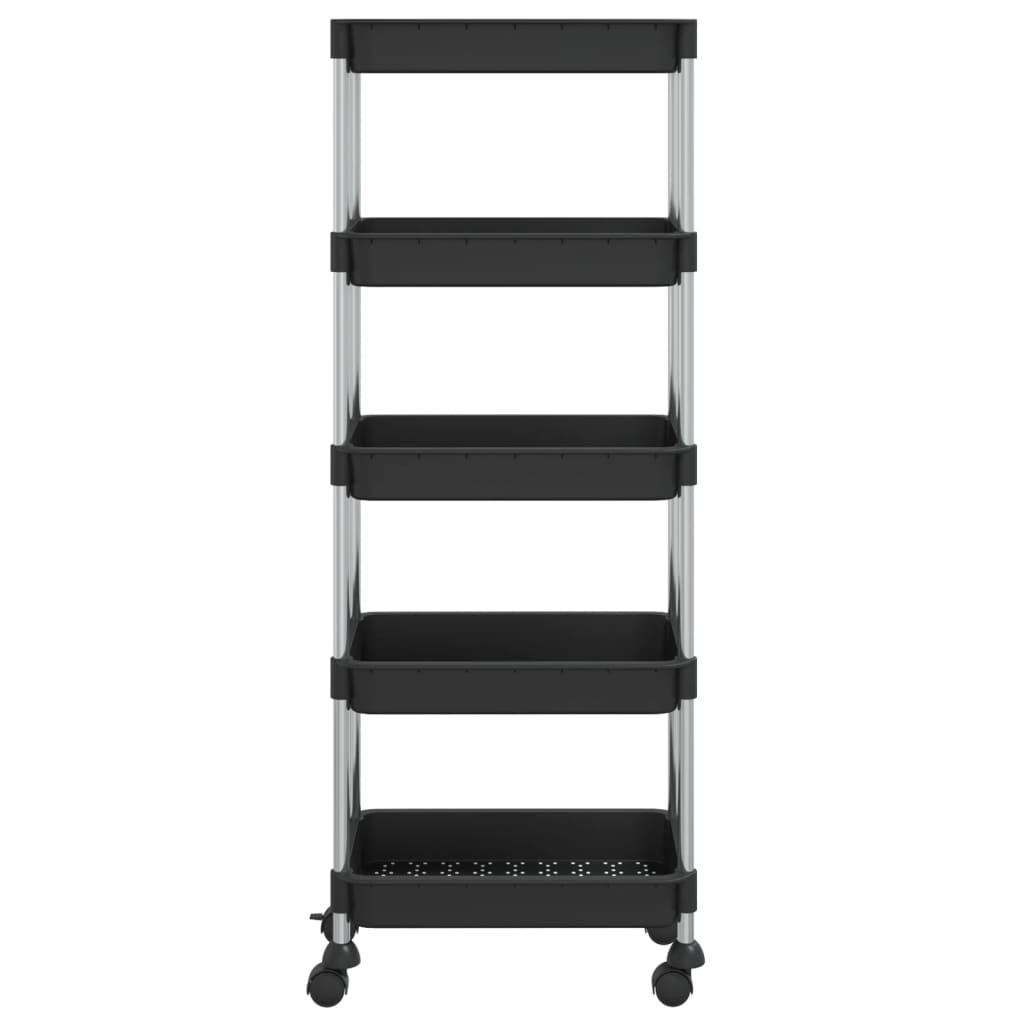 Küchenwagen 5 Etagen Türkis 42x29x128 cm Eisen und ABS