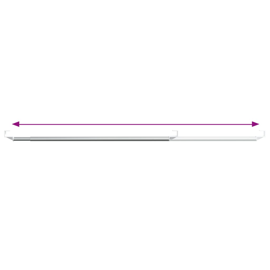 Gardinenstangen 2 Stk. Weiß und Silbern 60-105 cm Aluminium