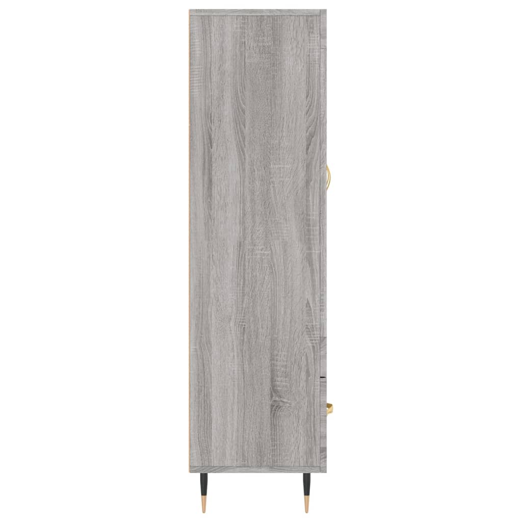 Highboard Betongrau 69,5x31x115 cm Holzwerkstoff