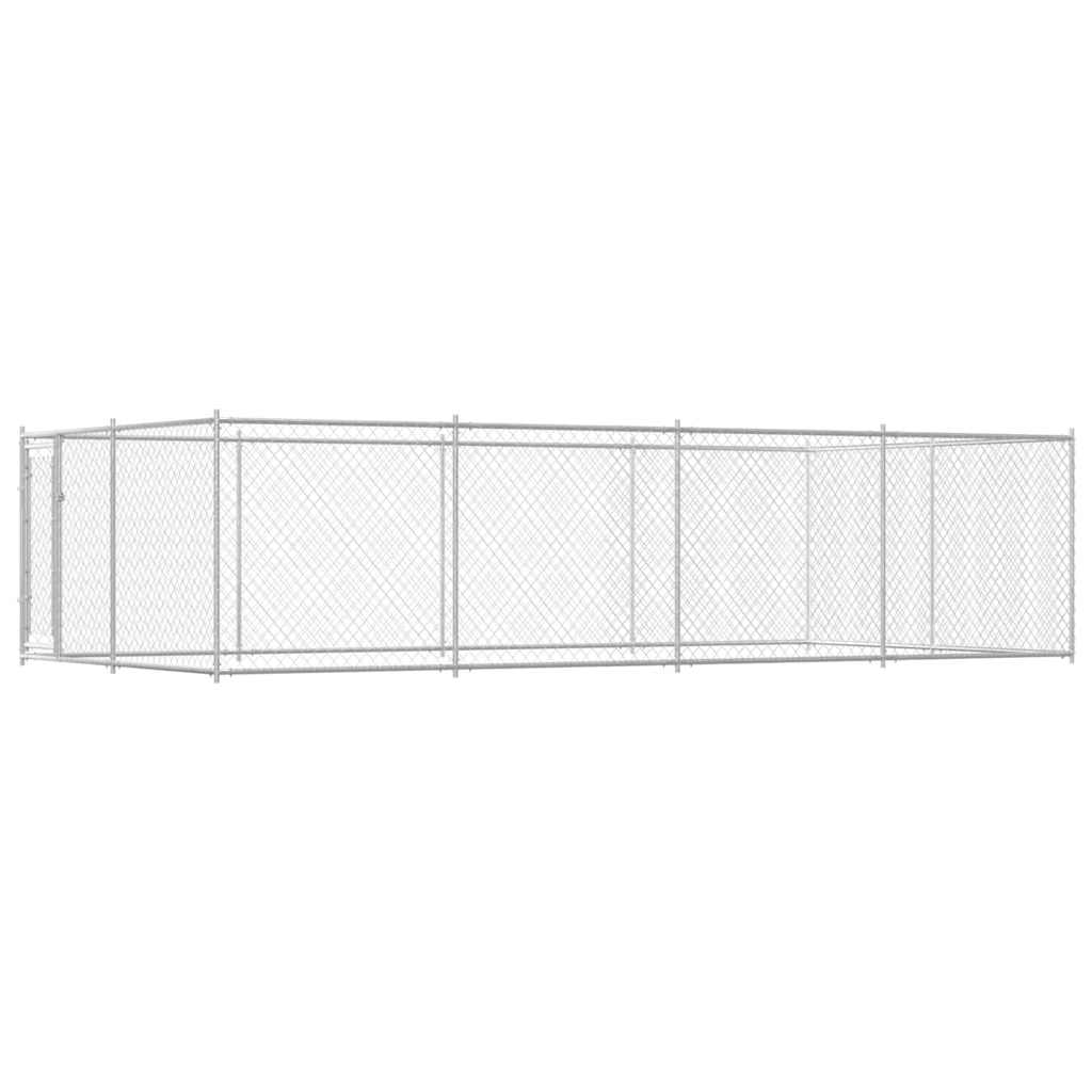 Outdoor-Hundezwinger mit Überdachung 7,6x3,8x2,3 m