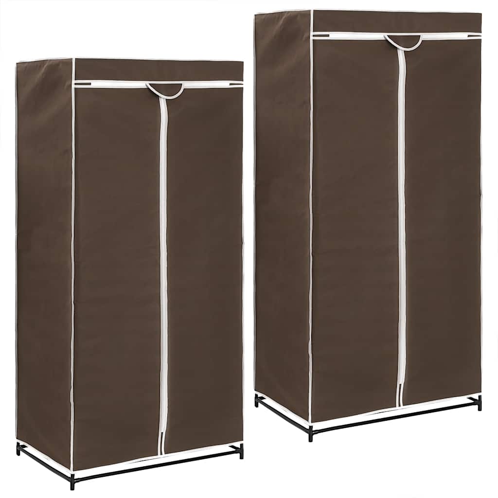 Kleiderschrank Schwarz 75×50×160 cm