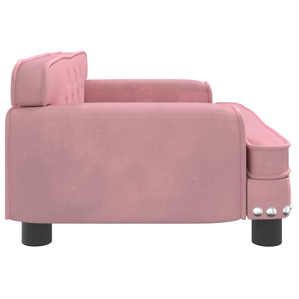 Hundebett Rosa 90x53x30 cm Samt