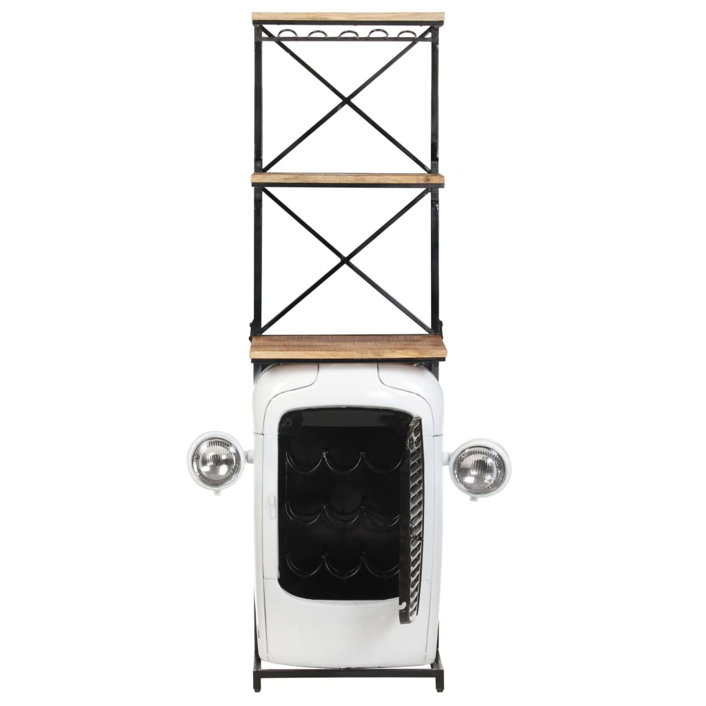 Traktor-Weinschrank 49x31x172 cm Mango Massivholz