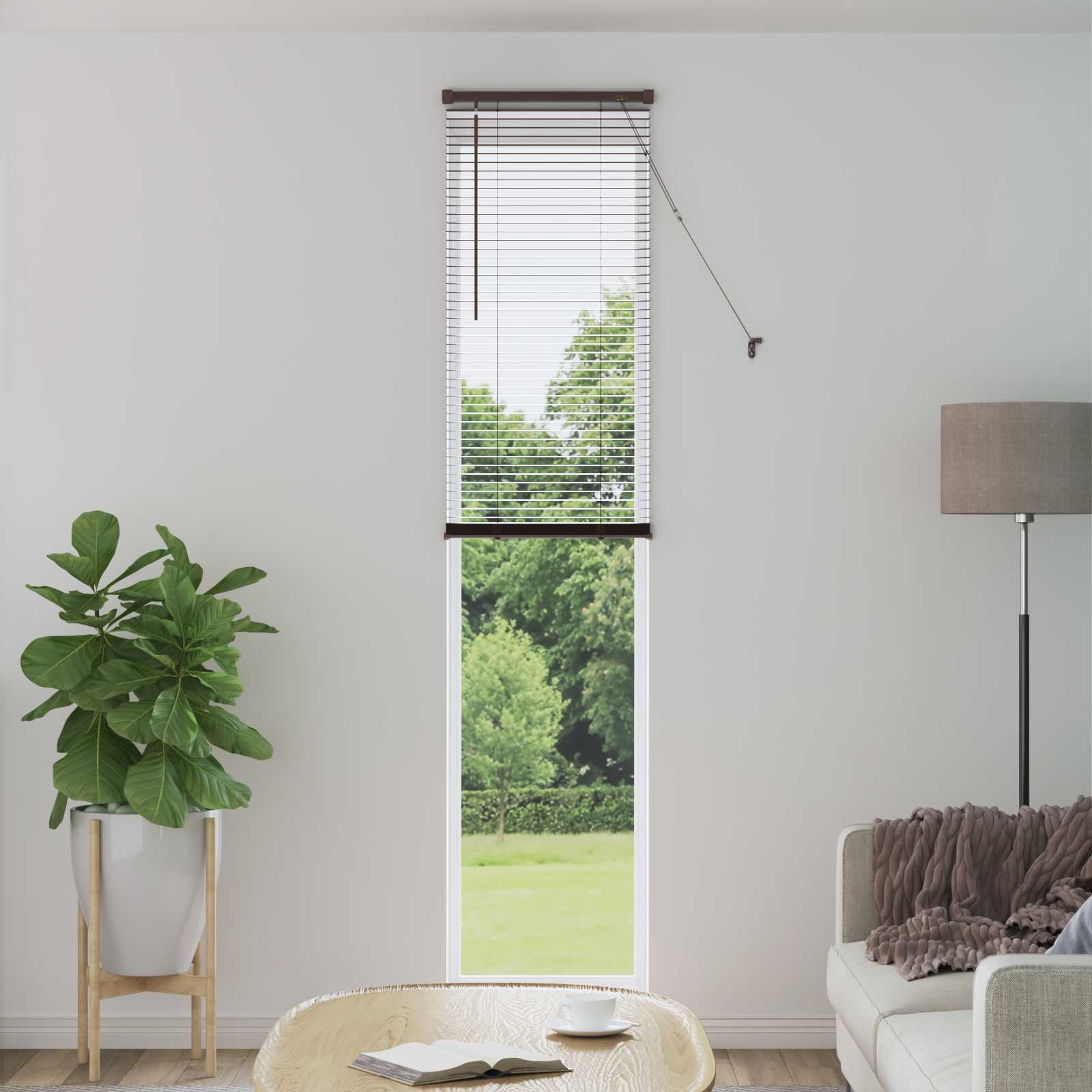 Jalousie Silber Grau 150 x 40 cm 25 mm PVC