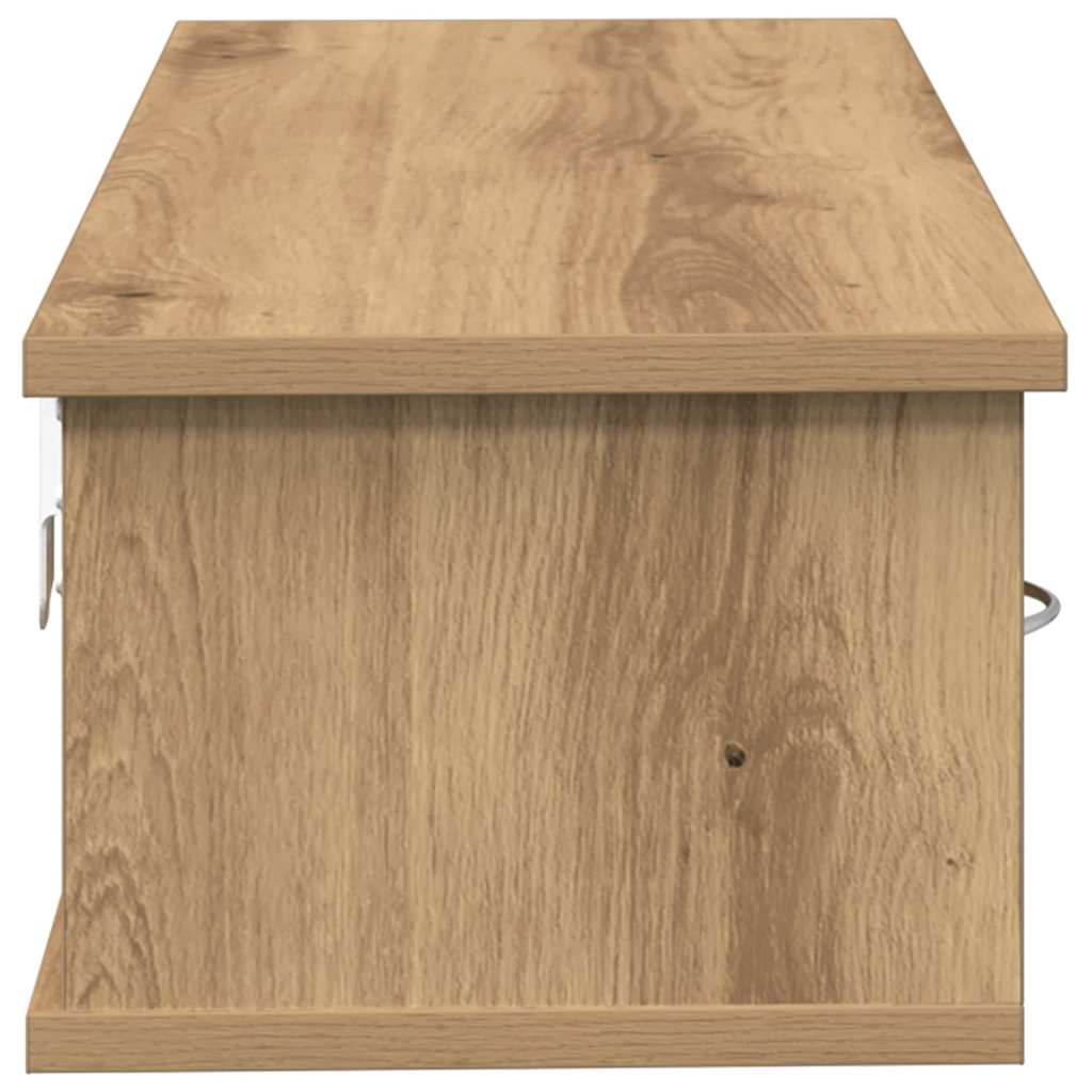 Wand-Schubladenregal Weiß 60x26x18,5 cm Holzwerkstoff