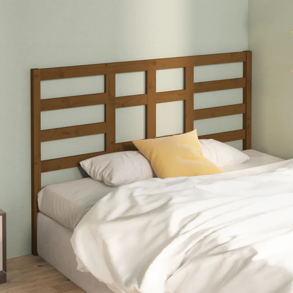 Bett-Kopfteil Grau 81x4x104 cm Massivholz Kiefer