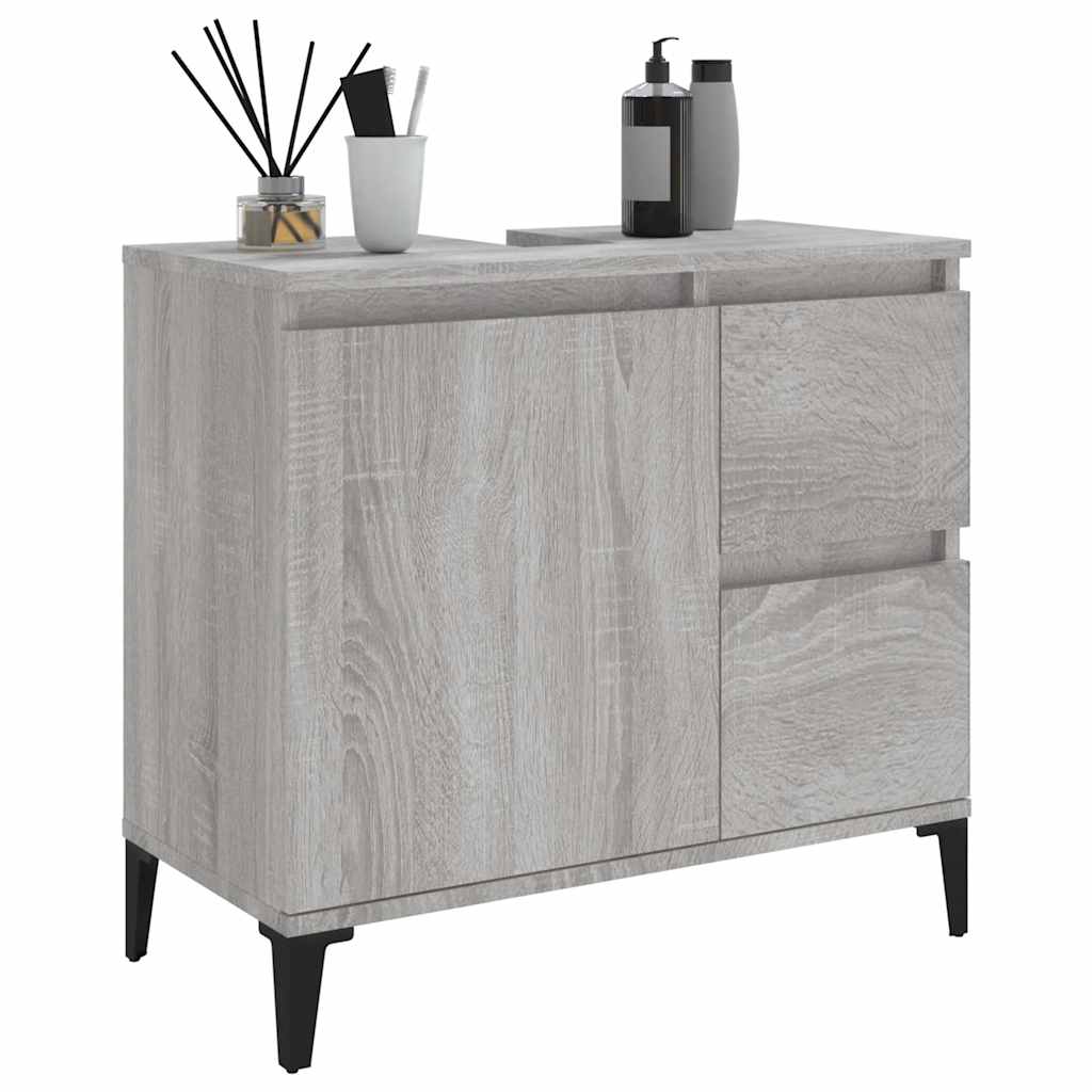Badschrank Weiß 65x33x60 cm Holzwerkstoff