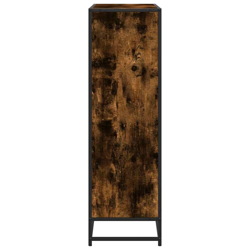 Bücherregal Schwarz 97,5x33x107,5 cm Holzwerkstoff und Metall