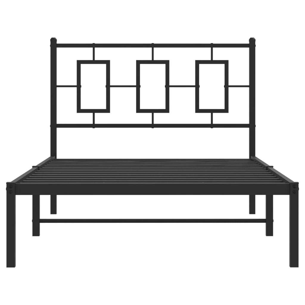 Bettgestell mit Kopf- und Fußteil Metall Weiß 180x200 cm