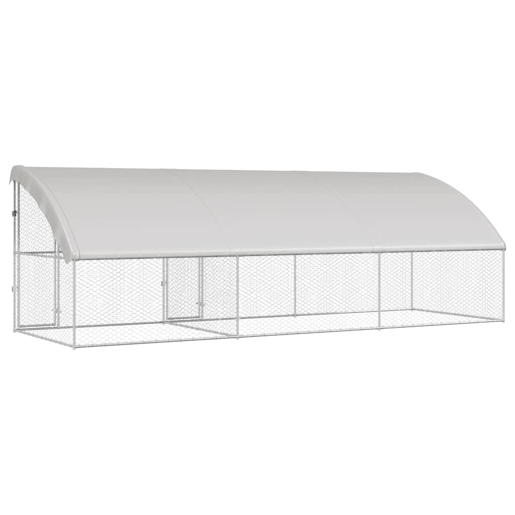 Hundekäfig 2 pcs Silber 4 x 2 x 2 m Verzinkter Stahl